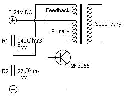 Single Transistor Flyback Driver Schematic.